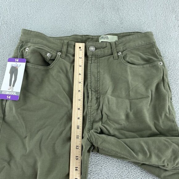 32 Degrees Cool Womens Olive Sweatpant Jeans Size 14 Slim Fit Stretch NWT 1170 - Picture 6 of 11